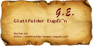 Glattfelder Eugén névjegykártya